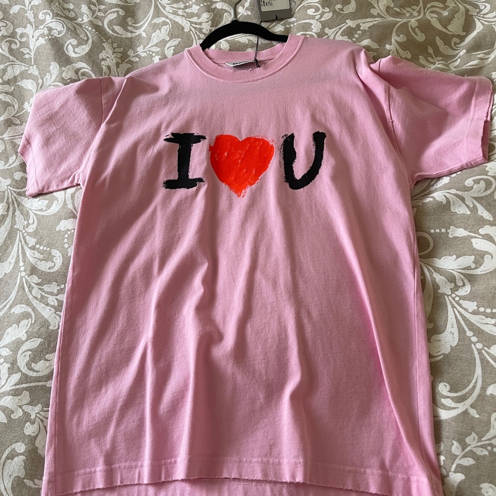 Balenciaga Pink I Love You  Shirt